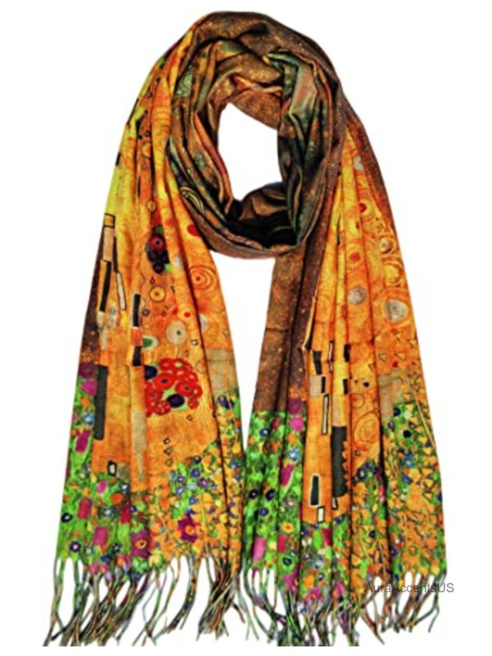 Reversible Large Shawl Wrap Blanket Double Sided Art Print Warm Pashmina